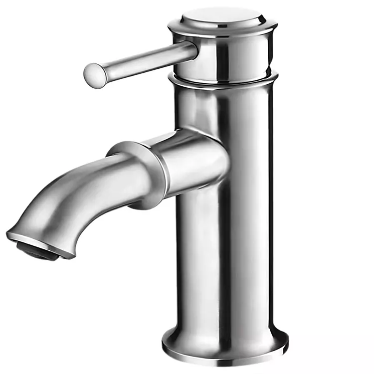 Robinet de lavabo chaud et froid monotrou à joint en bambou