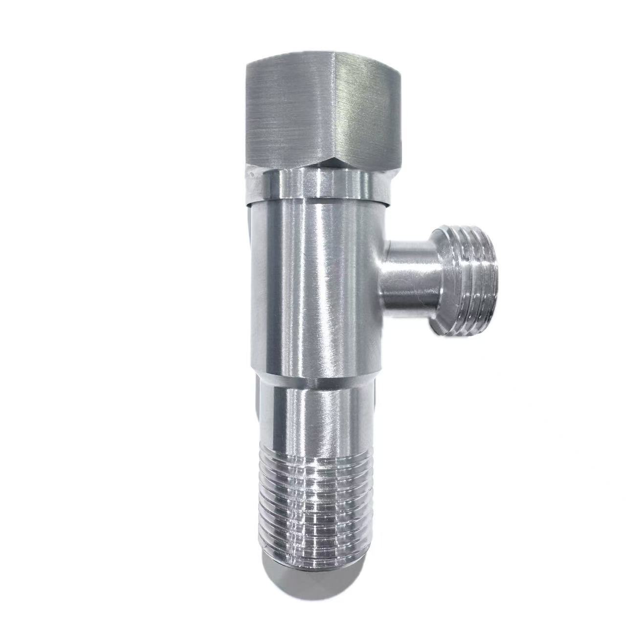 Valve d'angle de salle de bains en acier inoxydable brossé Valve d'angle de salle de bains en acier inoxydable brossé