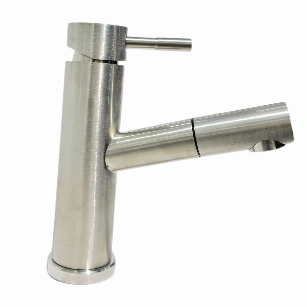 Robinet de lavabo extractible flexible pour lavabo chaud et froid