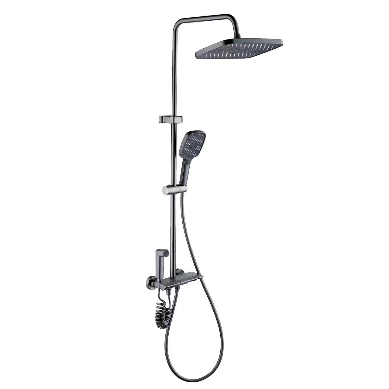 Ensemble de douche à touches de piano à quatre modes avec pistolet pulvérisateur