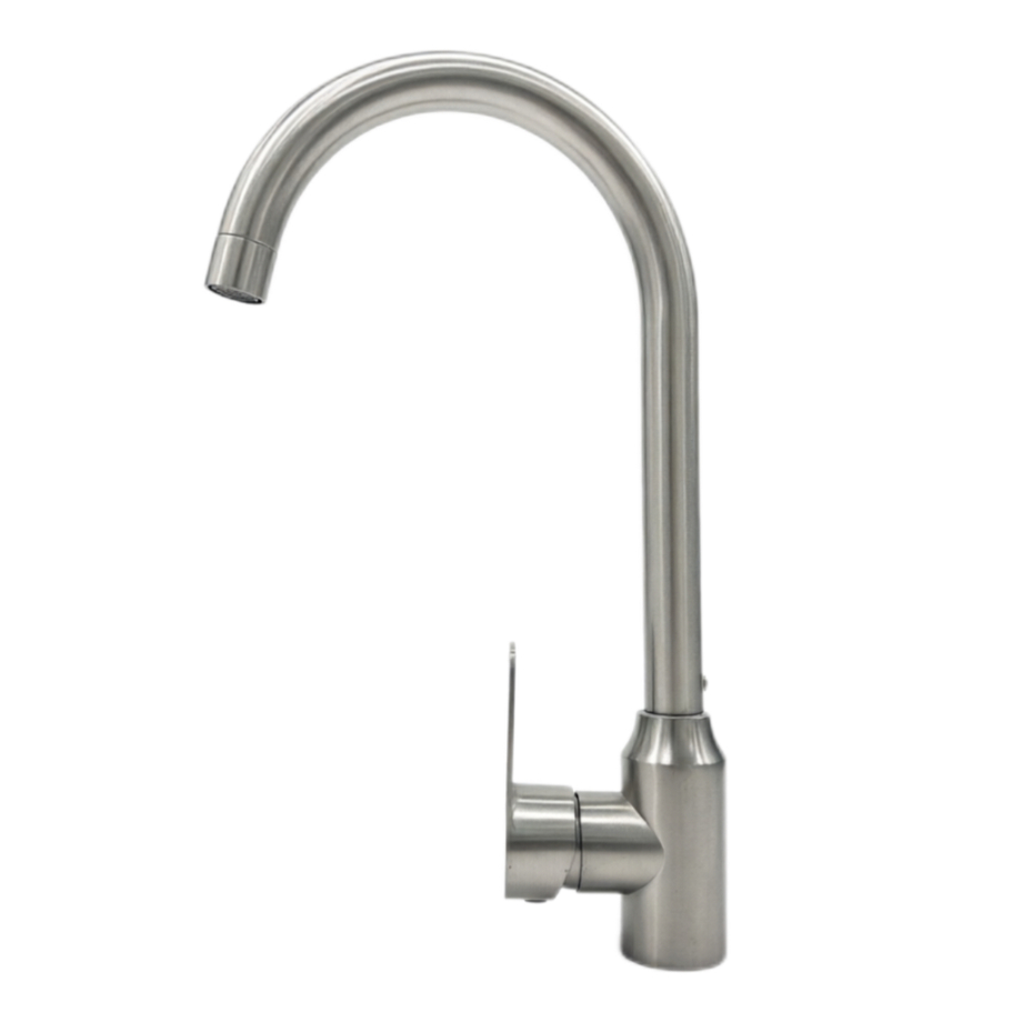 Grand robinet d'eau chaude et froide rotatif incurvé
