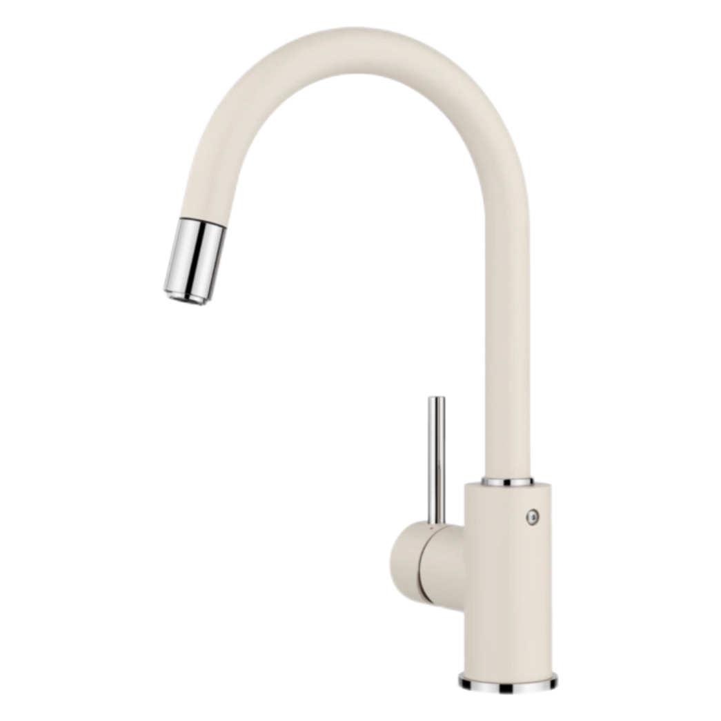 Robinet extractible de cuisine chaude et froide à col de cygne minimaliste