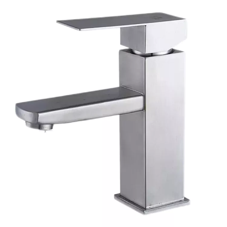 Robinet de lavabo chaud et froid carré minimaliste