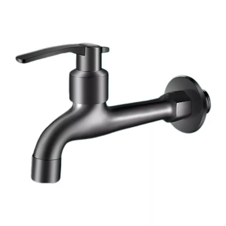 Robinet froid simple fixé au mur minimaliste avec longueur étendue