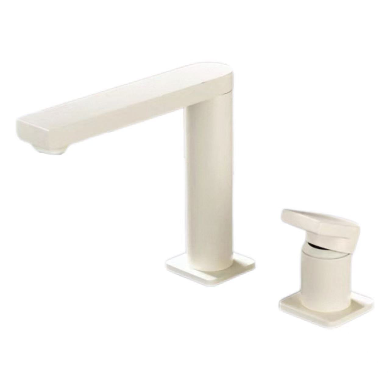 Robinet divisé minimaliste blanc pur
