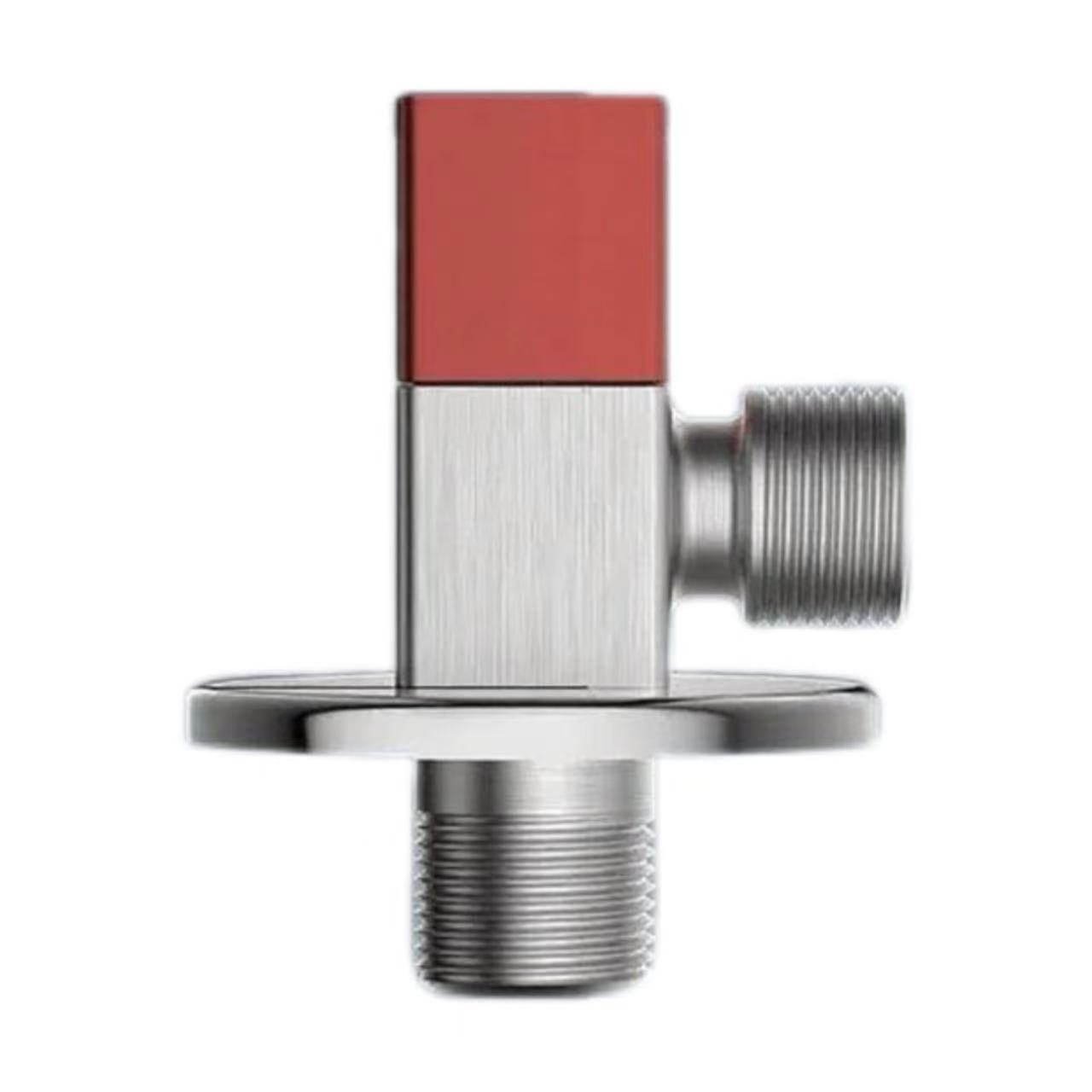 Valve d'angle d'entrée de toilette de chauffe-eau de poignée carrée d'étiquette rouge et bleue Valve d'angle d'entrée de toilette de chauffe-eau de poignée carrée d'étiquette rouge et bleue