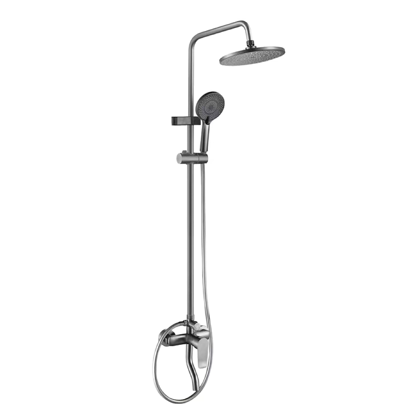 Pommeau de douche réglable chaud et froid à trois fonctions à tête ronde
