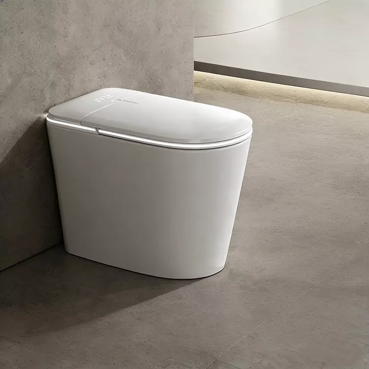 Toilettes intelligentes avec couvercle rabattable radar sans limitation de pression d'eau